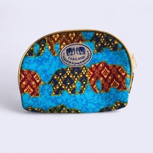 Thailand Elephant Print Pouch |‎ Travel Coin or Makeup Bag